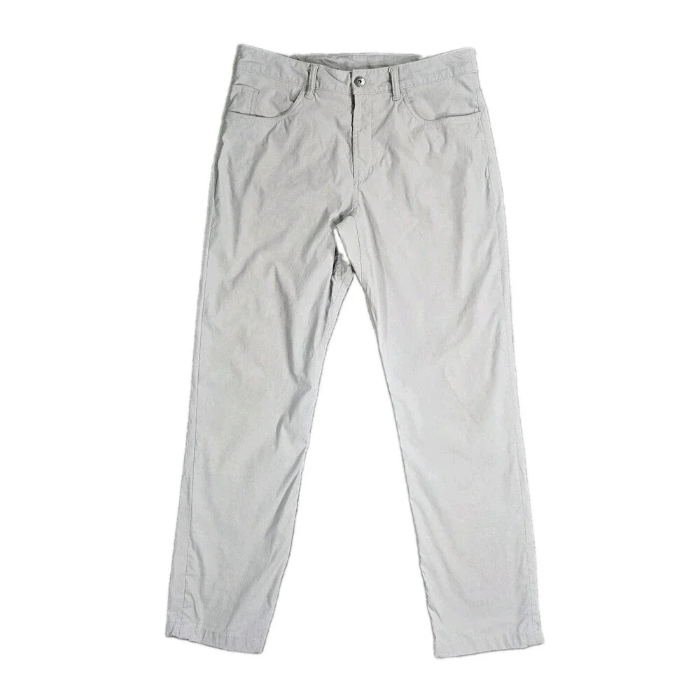 Mens North Face Pants Sprag 5 Pocket Pants Nylon Light Gray 33 X 30